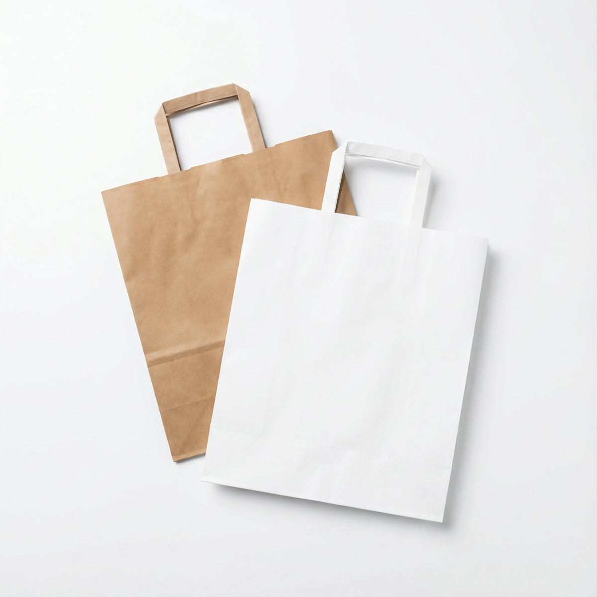 Serrated Top Flat Handle Bag